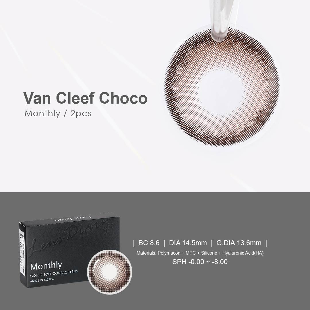 Lens Diary Van Cleef Choco (Monthly x 2 pieces) - iEyeBeauty